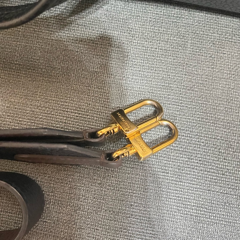 LOUIS VUITTON LV 路易威登 棕色 棋盤格 塗層帆布 Hyde Park 兩用包-13