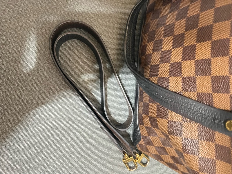 LOUIS VUITTON LV 路易威登 棕色 棋盤格 塗層帆布 Hyde Park 兩用包-16