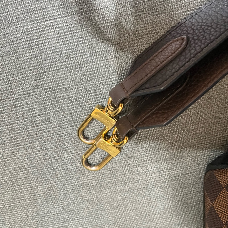 LOUIS VUITTON LV 路易威登 棕色 棋盤格 塗層帆布 Hyde Park 兩用包-17