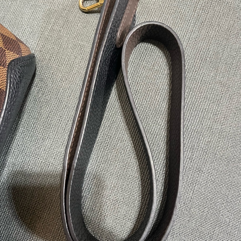 LOUIS VUITTON LV 路易威登 棕色 棋盤格 塗層帆布 Hyde Park 兩用包-18