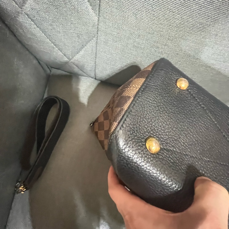 LOUIS VUITTON LV 路易威登 棕色 棋盤格 塗層帆布 Hyde Park 兩用包-22
