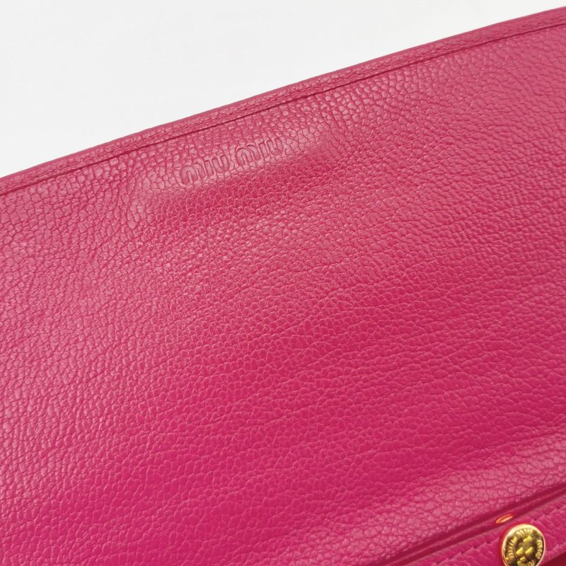 Miu Miu羊皮字母logo斜挎包單肩包-7