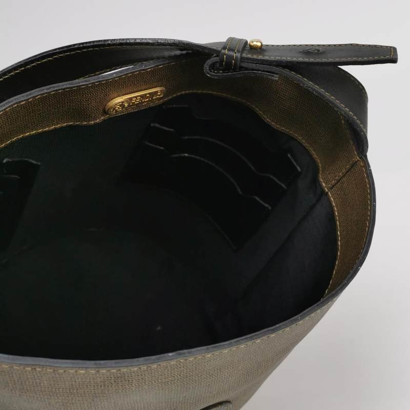 Fendi牛皮拼色雙F圓標logo單肩包斜挎包-6