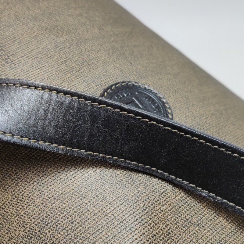 Fendi牛皮拼色雙F圓標logo單肩包斜挎包-10