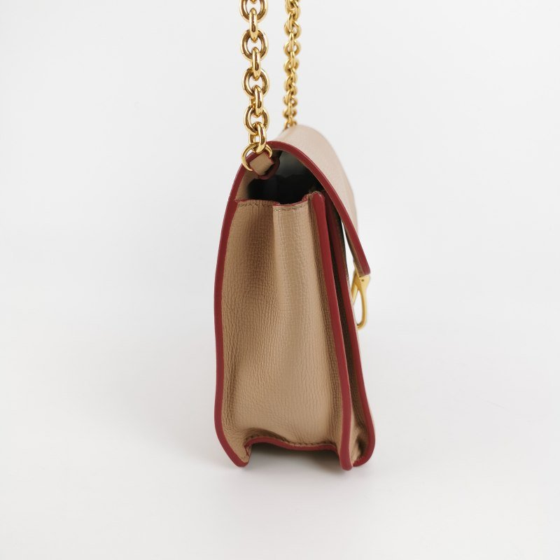 Burberry Macken牛皮純色金屬扣斜挎包單肩包-2