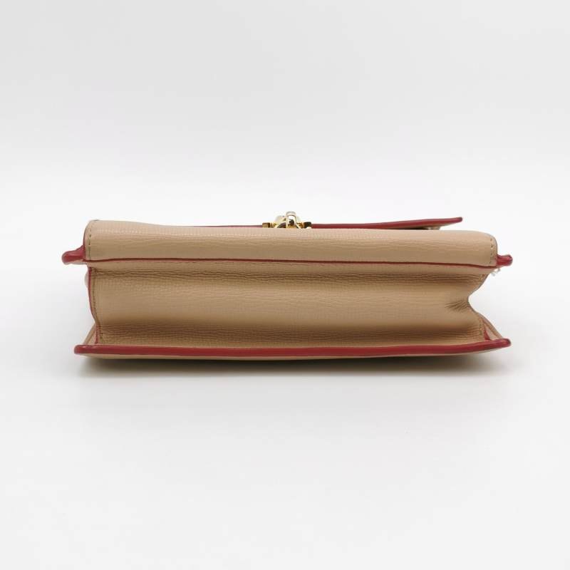 Burberry Macken牛皮純色金屬扣斜挎包單肩包-4