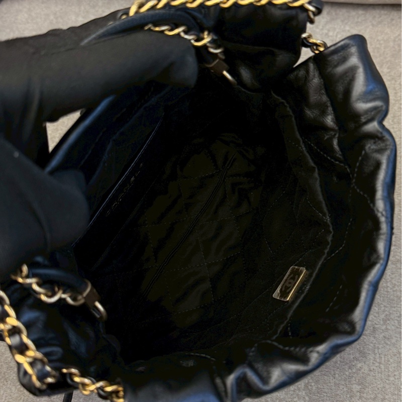 香奈兒22bag mini黑金-4