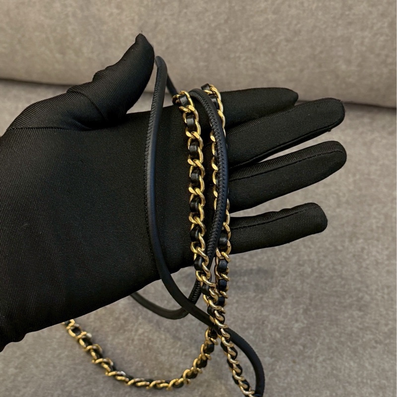 香奈兒22bag mini黑金-7