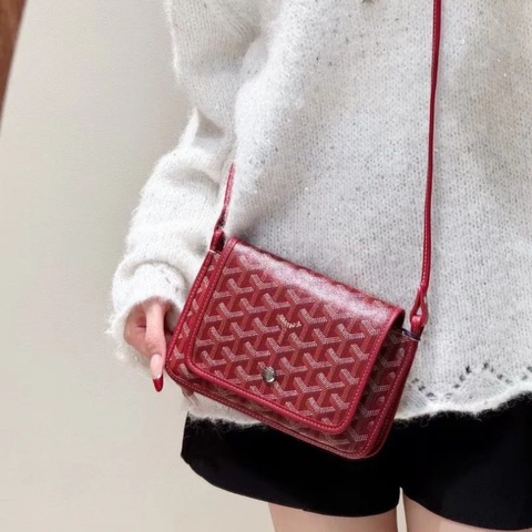 Goyard Plumet woc 紅色 信封包20.5x2.5x14cm  95新 配件塵袋