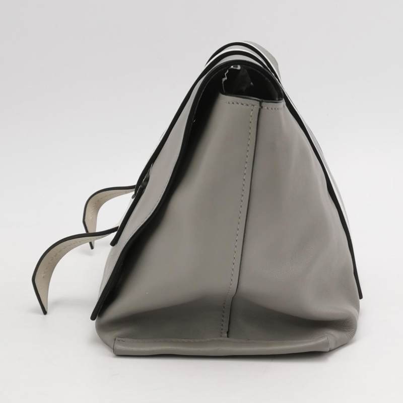 Miu Miu Grace Lux系列牛皮拼色字母Logo斜挎包單肩包-2