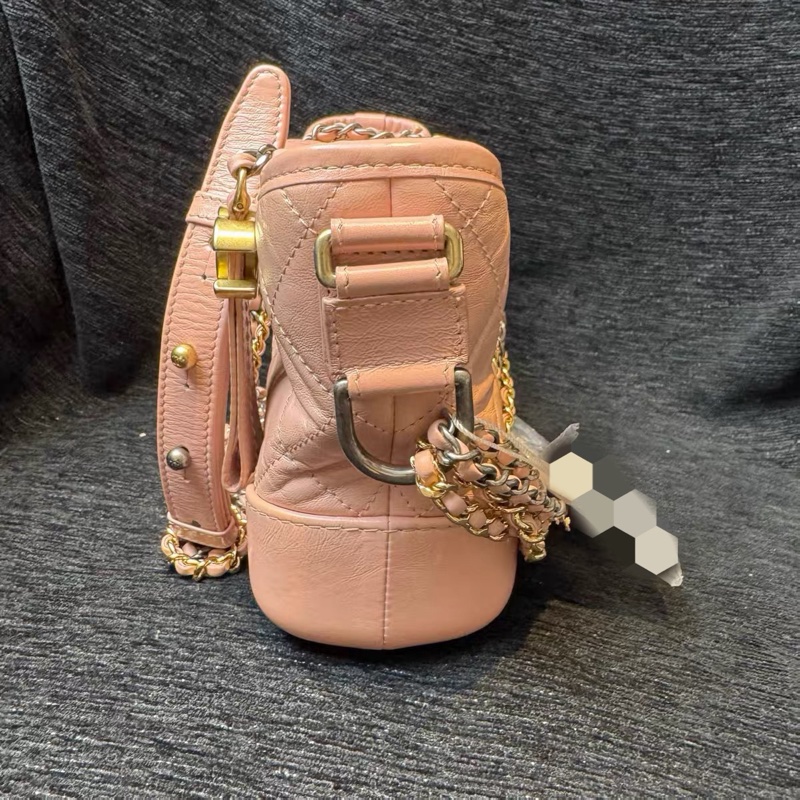 【96新 ✨ 全網最低價！】 Chanel 香奈兒 櫻粉色 流浪包 小號 牛皮鏈條包 斜挎包（下單前先詢問庫存❗️）-4