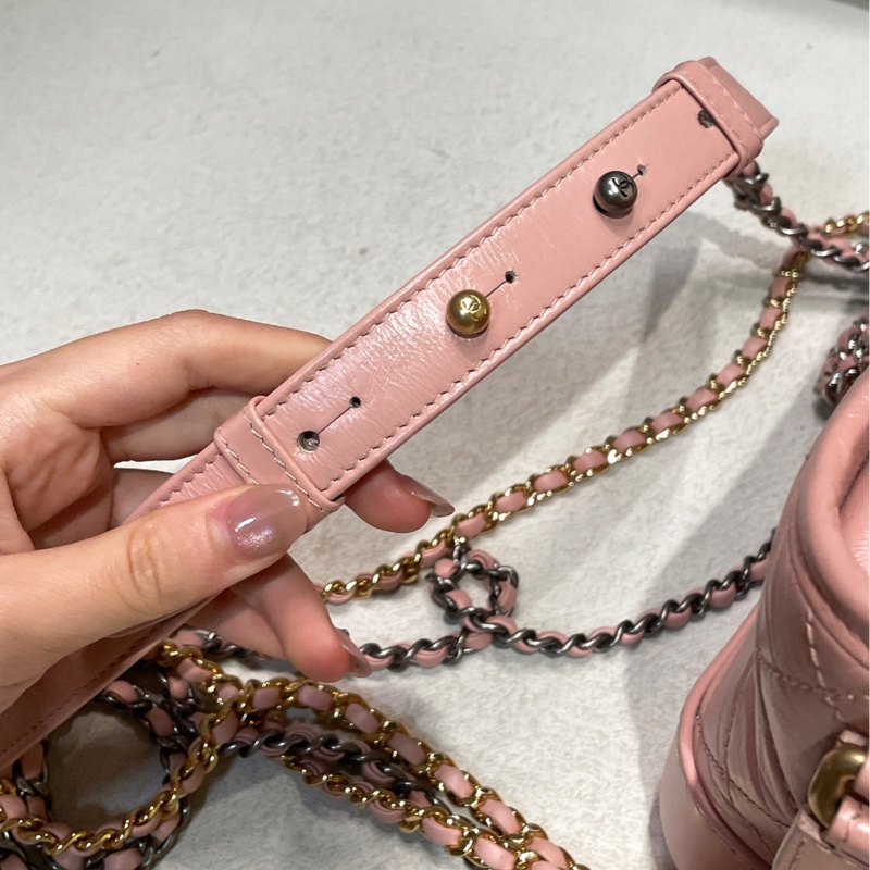 【96新 ✨ 全網最低價！】 Chanel 香奈兒 櫻粉色 流浪包 小號 牛皮鏈條包 斜挎包（下單前先詢問庫存❗️）-16