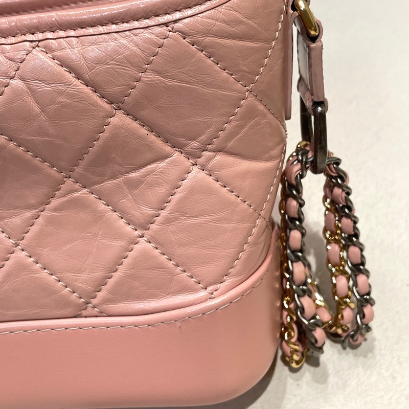 【96新 ✨ 全網最低價！】 Chanel 香奈兒 櫻粉色 流浪包 小號 牛皮鏈條包 斜挎包（下單前先詢問庫存❗️）-20