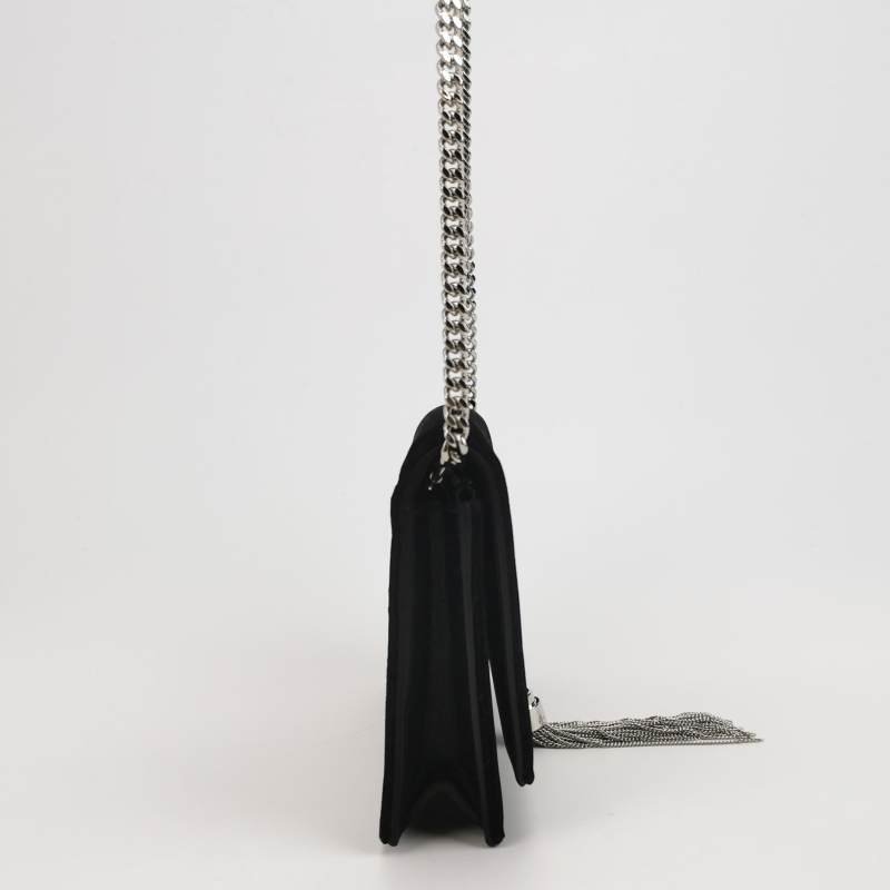 Saint Laurent Kate凱特包小號羊皮絨布鑽扣YSL標誌斜挎包單肩包-3