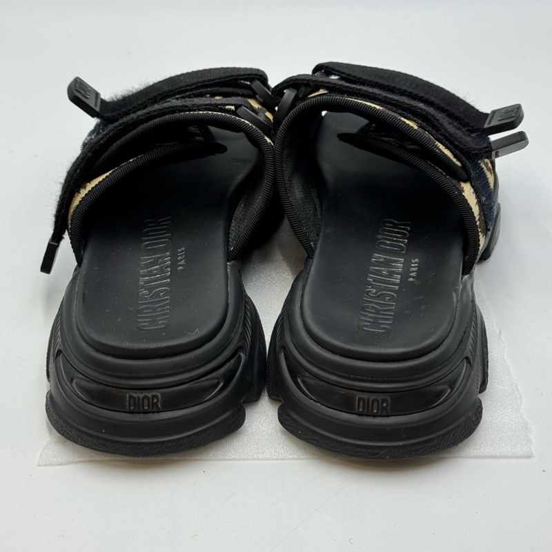 迪奧/Dior 豹紋涼拖 37碼 無附件-3