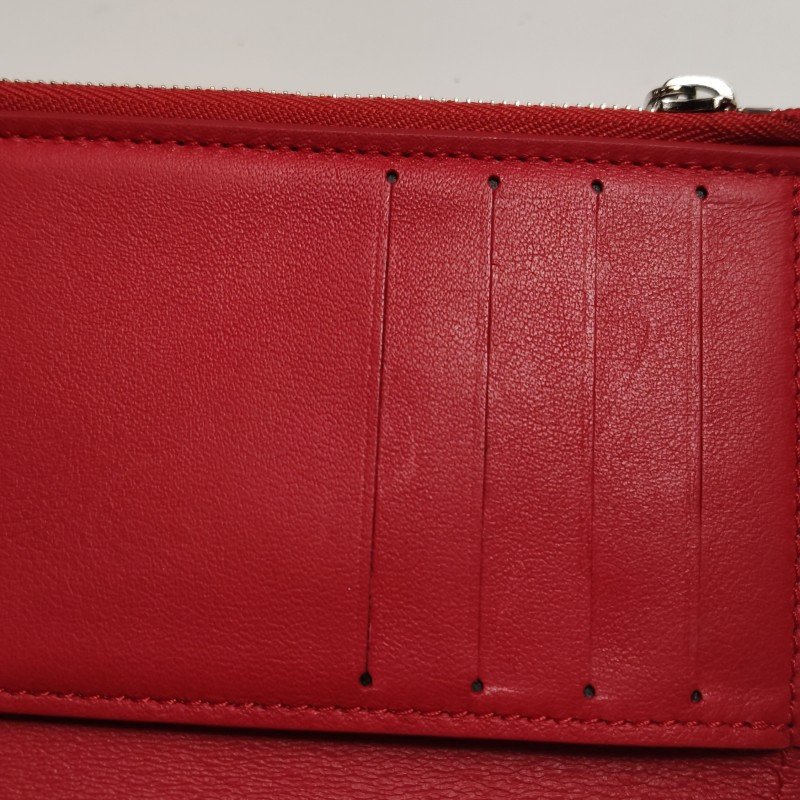 Louis Vuitton(LV)Capucines迷你牛皮純色金屬搭扣錢包-8