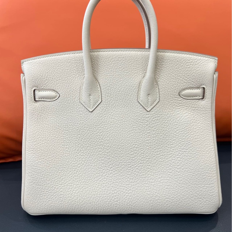 Hermès愛馬仕 Birkin25 10 奶昔白 Togo 玫瑰金扣 手提包 奶昔白 K刻 帶購證(25年12月票)-1