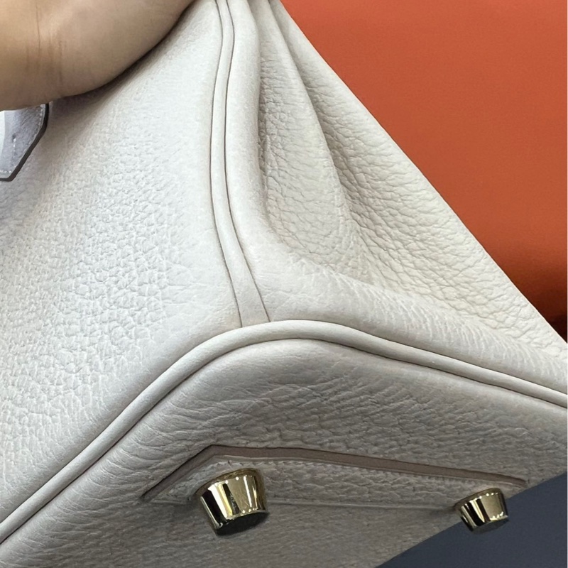 Hermès愛馬仕 Birkin25 10 奶昔白 Togo 玫瑰金扣 手提包 奶昔白 K刻 帶購證(25年12月票)-3