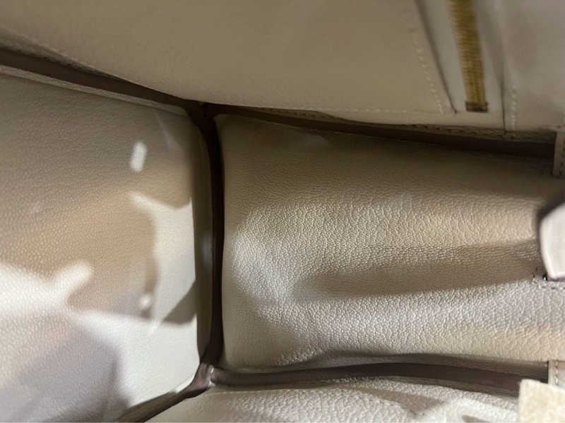 Hermès愛馬仕 Birkin25 10 奶昔白 Togo 玫瑰金扣 手提包 奶昔白 K刻 帶購證(25年12月票)-7