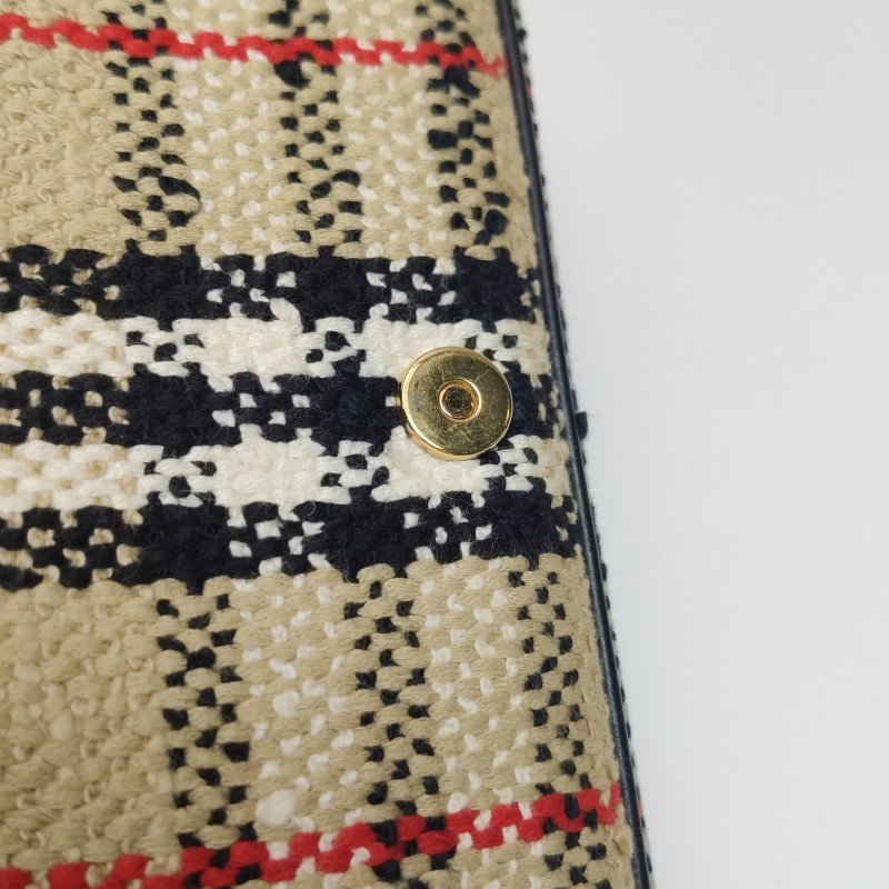 Burberry Lola蘿納包迷你拼色格紋編織絎縫斜挎包單肩包-10