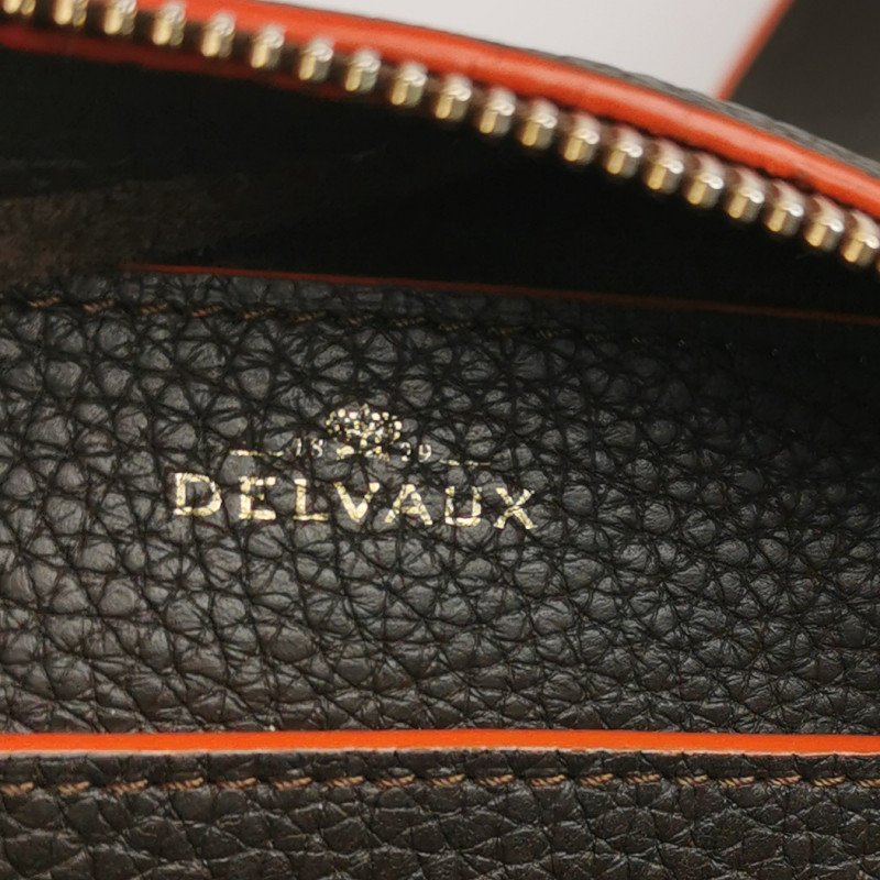 Delvaux Coolbox迷你牛皮拼色D形飾扣斜挎包單肩包-7