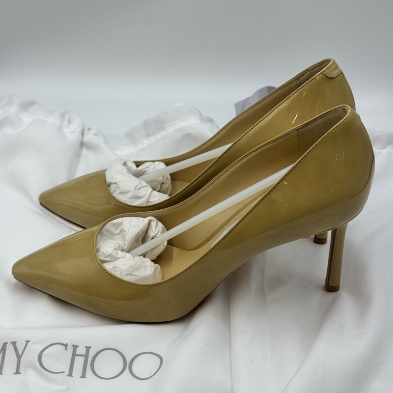 閒置新 Jimmy Choo裸色高跟鞋 37碼 附件:塵袋-1
