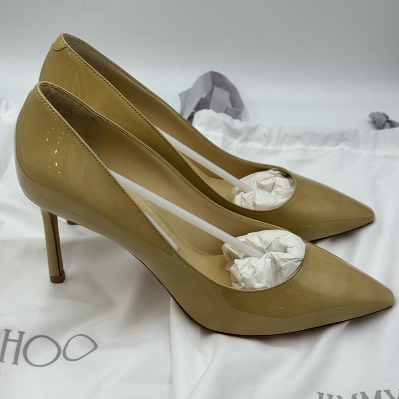 閒置新 Jimmy Choo裸色高跟鞋 37碼 附件:塵袋-3