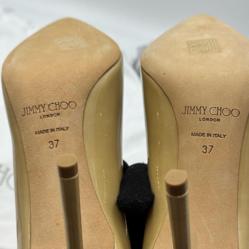 閒置新 Jimmy Choo裸色高跟鞋 37碼 附件:塵袋-4