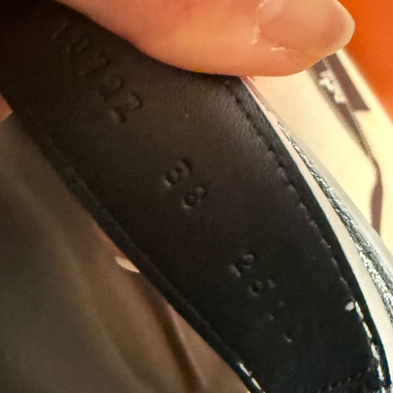 💖Hermes 二舅鞋 拖鞋 銀色 38號💖 全新全配-5