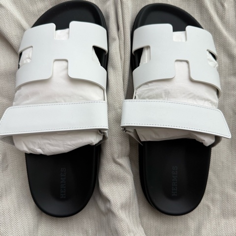 💖Hermes 二舅鞋 拖鞋 白色 39號💖 全新