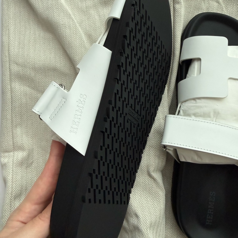 💖Hermes 二舅鞋 拖鞋 白色 39號💖 全新-2