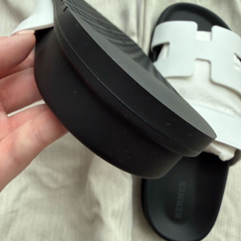 💖Hermes 二舅鞋 拖鞋 白色 39號💖 全新-5