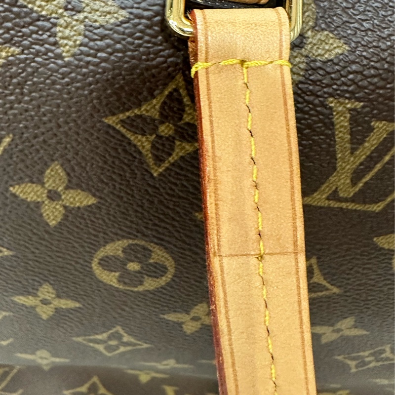 LV M42268 原花金釦前口袋拉鏈托特包-27