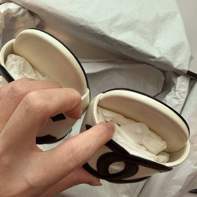 💖Chanel 26S 白色 CC 拖鞋 涼鞋💖 37號 全新全配-3