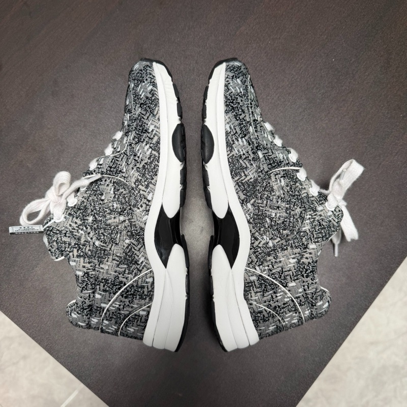 CHANEL香奈兒 經典黑白粗花呢 運動鞋 37.5碼-5