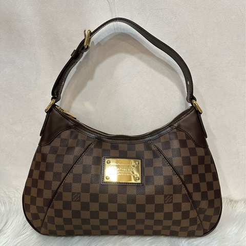 LV N48180 咖啡棋盤格金牌肩背包