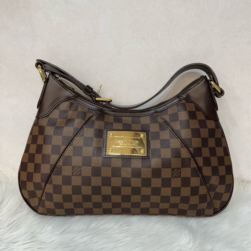 LV N48180 咖啡棋盤格金牌肩背包-1