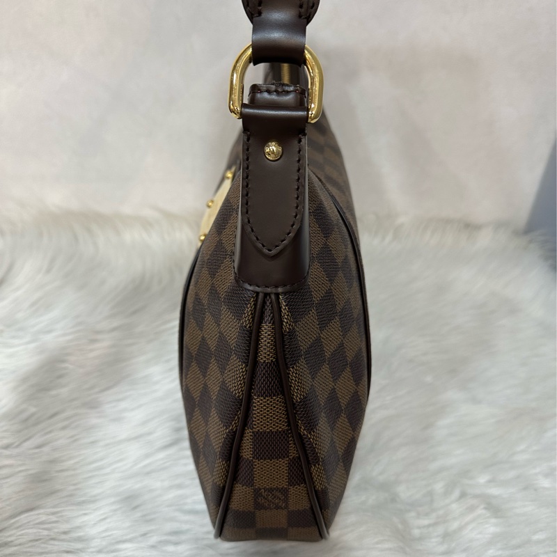 LV N48180 咖啡棋盤格金牌肩背包-4