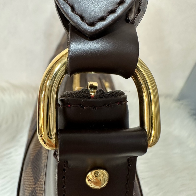 LV N48180 咖啡棋盤格金牌肩背包-6