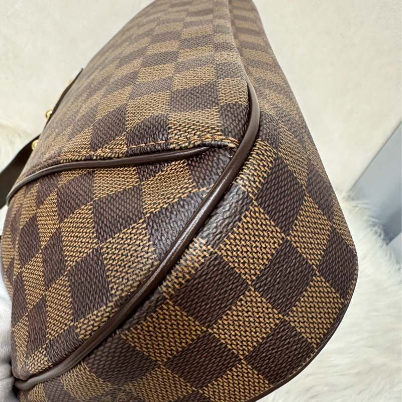 LV N48180 咖啡棋盤格金牌肩背包-9