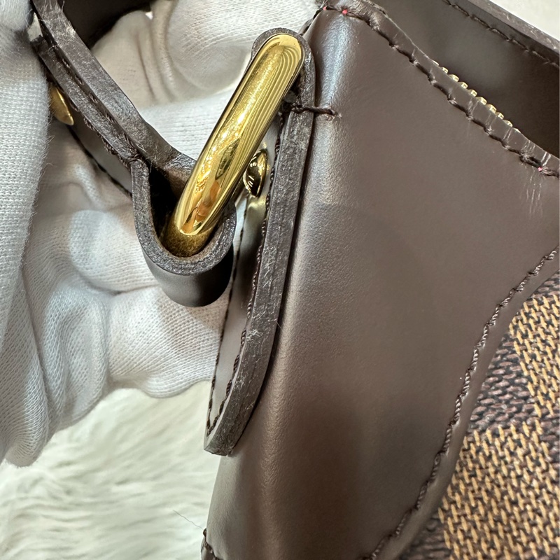 LV N48180 咖啡棋盤格金牌肩背包-21