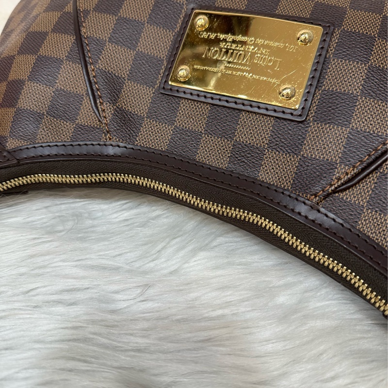 LV N48180 咖啡棋盤格金牌肩背包-33