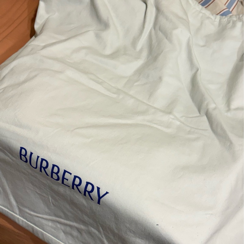 Burberry EKD 戰馬圖騰 大號帆布托特包(藍灰)全新!!-3