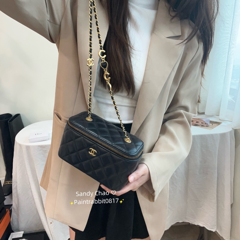 ෆ Chanel 22k愛心鏈條盒子包-0