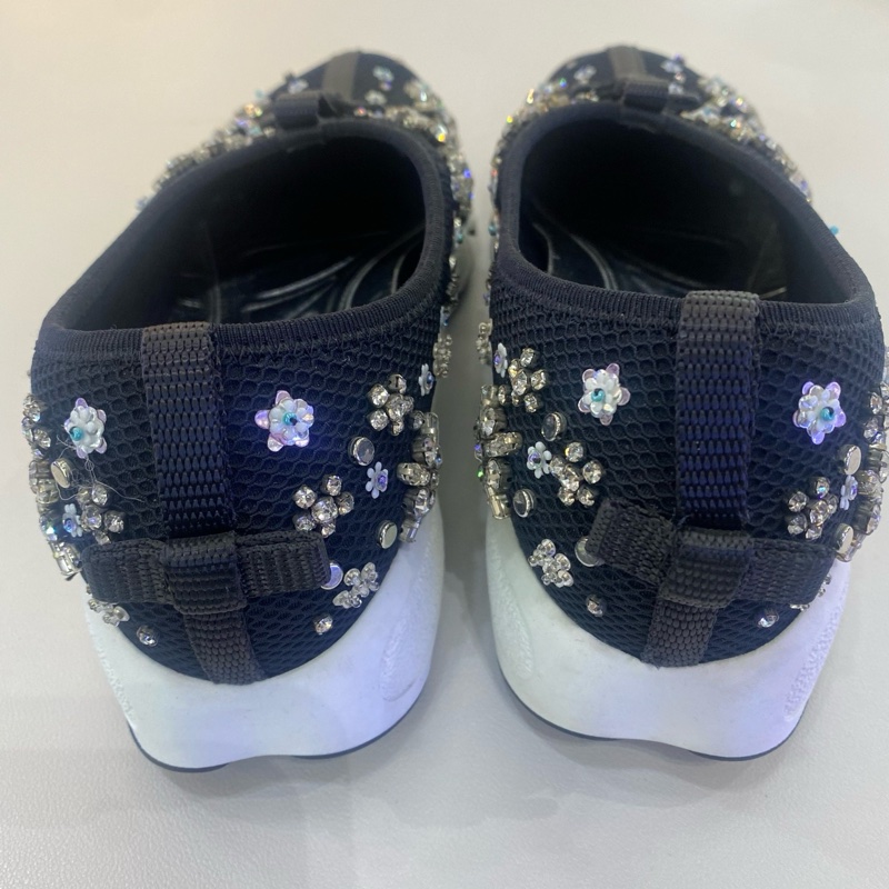 Dior迪奧水鑽花朵串珠亮片花園運動鞋 尺碼35.5碼 無附件-2