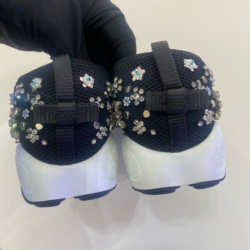 Dior迪奧水鑽花朵串珠亮片花園運動鞋 尺碼35.5碼 無附件-5