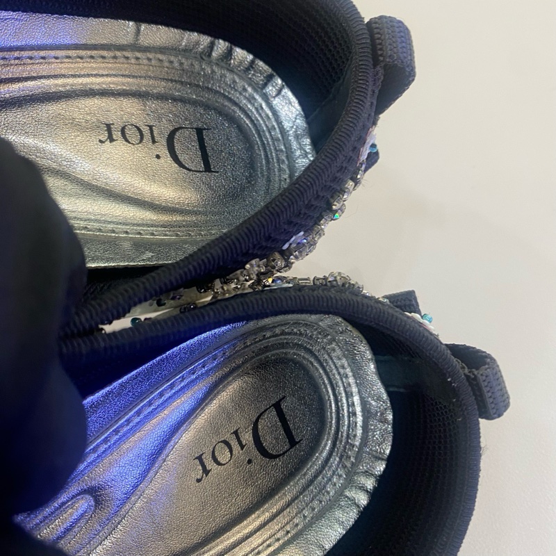 Dior迪奧水鑽花朵串珠亮片花園運動鞋 尺碼35.5碼 無附件-6