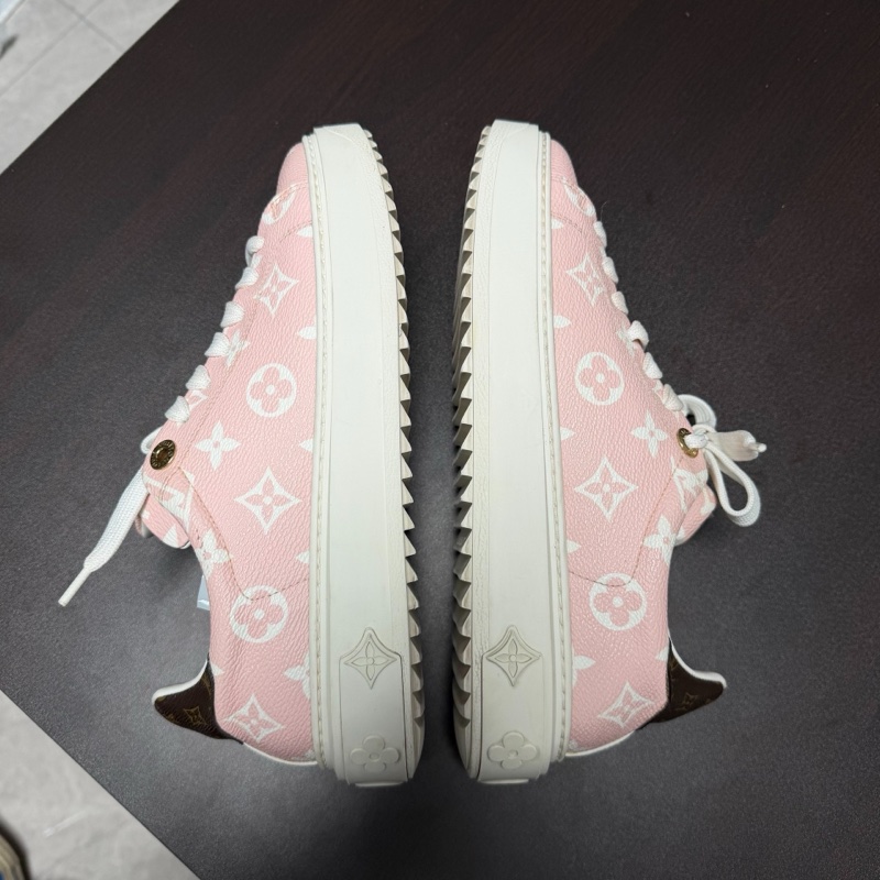 LV路易威登 Time out白粉滿印松糕鞋 38碼-4