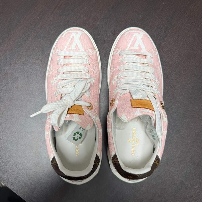 LV路易威登 Time out白粉滿印松糕鞋 38碼-5
