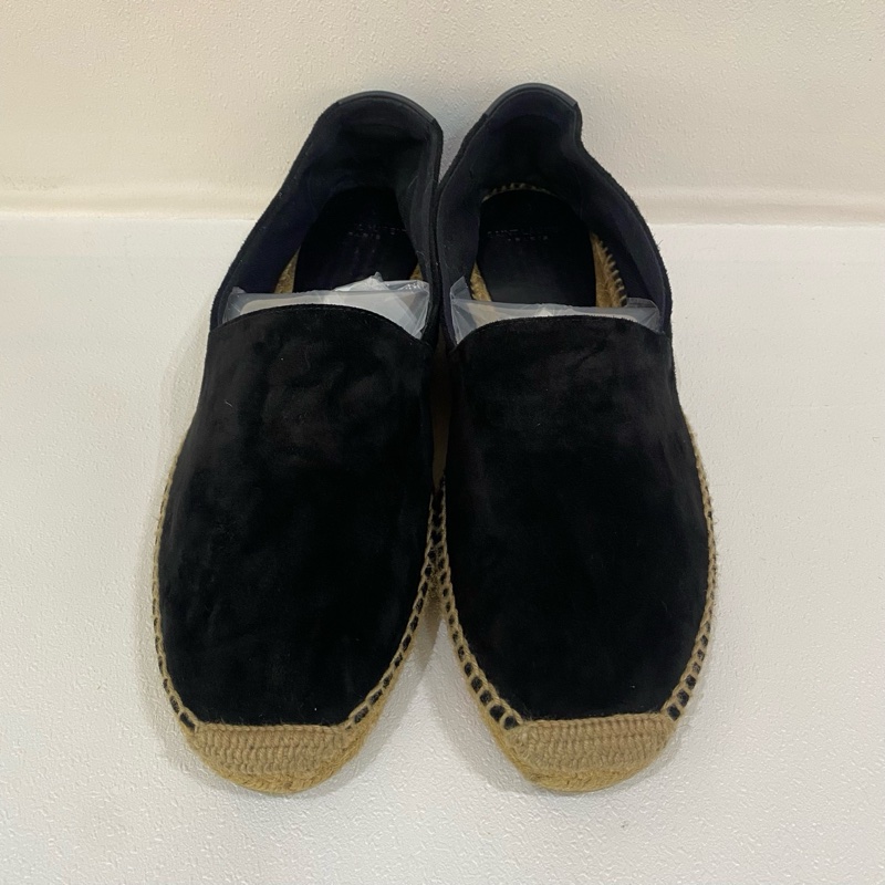 YSL聖羅蘭黑色絨面平底鞋，成色99新，尺碼43碼，有塵袋-3